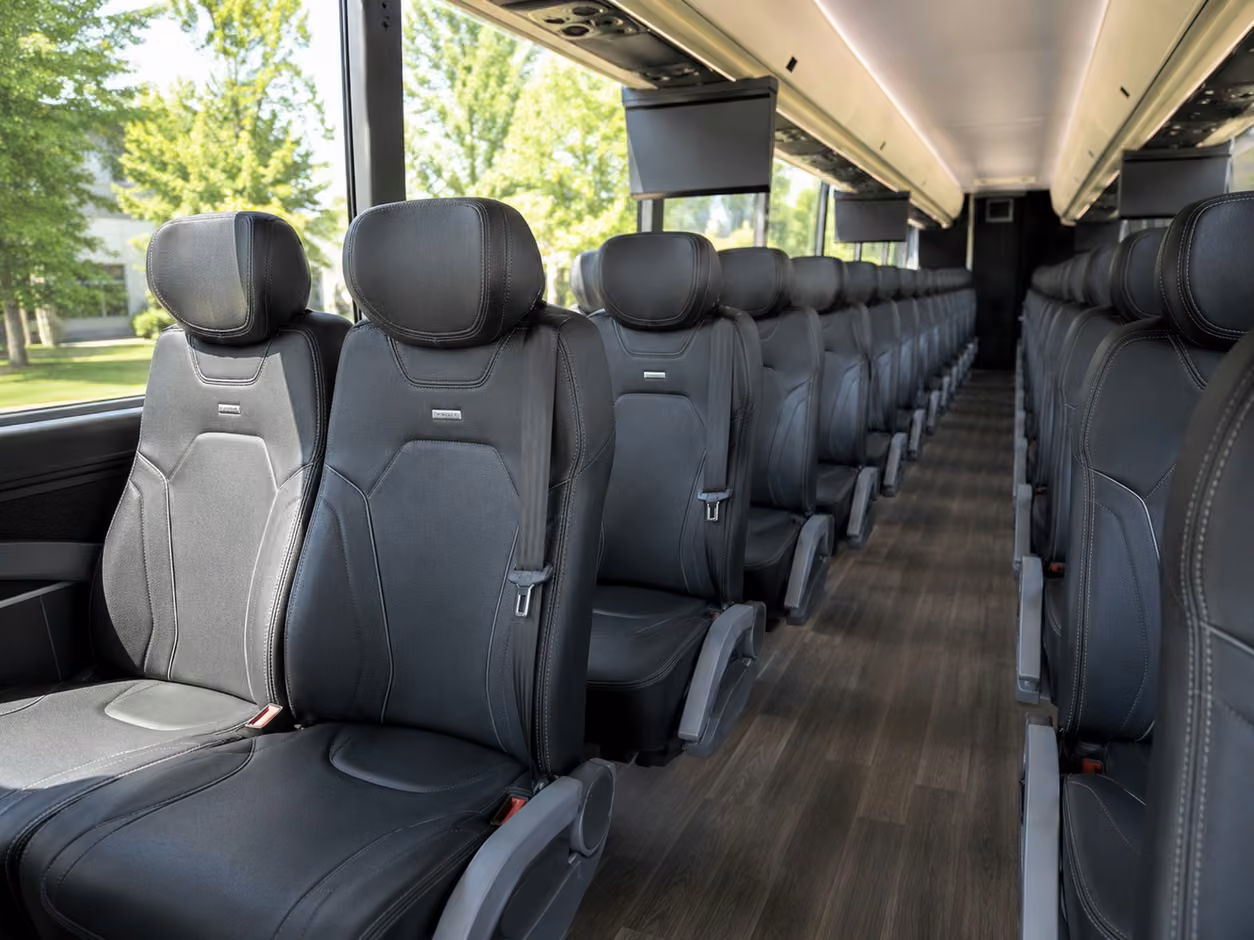 40 56 passenger charter bus interior